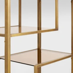 Smal Hoog Wandrek Staal Met Glas -BePureHome Verkoop kare design loft smal hoog wandrek staal met glas 09