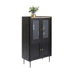 Zwarte Design Buffetkast Laag -BePureHome Verkoop kare design milano lage zwarte design buffetkast 02