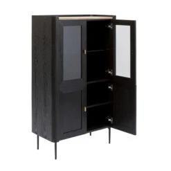 Zwarte Design Buffetkast Laag -BePureHome Verkoop kare design milano lage zwarte design buffetkast 04