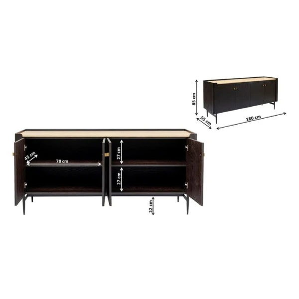 Zwart Design Dressoir 10 Zwart Design Dressoir - Afbeelding 10