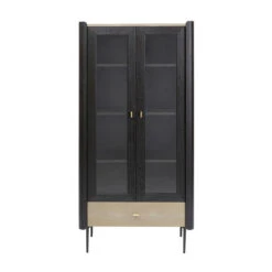Zwarte Design Vitrinekast