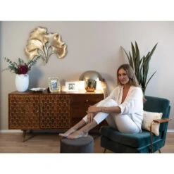 Retro Dressoir Mangohout Goud -BePureHome Verkoop kare design muskat magohouten retrodressoir 02