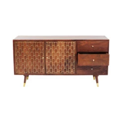 Retro Dressoir Mangohout Goud -BePureHome Verkoop kare design muskat mangohouten retrodressoir 08