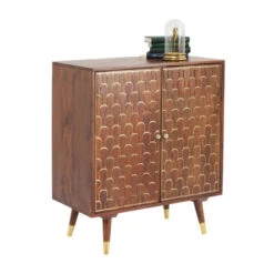 Retro Kastje Mangohout Goud 12 Retro Kastje Mangohout Goud -BePureHome Verkoop kare design muskat mangohouten retrowandkast 02