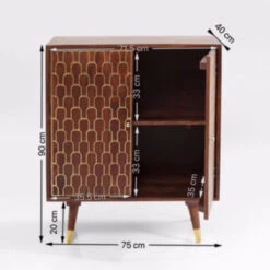 Retro Kastje Mangohout Goud 21 Retro Kastje Mangohout Goud -BePureHome Verkoop kare design muskat mangohouten retrowandkast 04