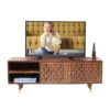 Mangohouten Tv-meubel Goud -BePureHome Verkoop kare design muskat mangohouten tv meubel 01