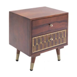 Retro Nachtkastje Met Goud -BePureHome Verkoop kare design muskat retro nachtkastje met goud 02