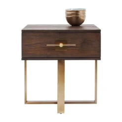 Nachtkastje Hout Met Messing -BePureHome Verkoop kare design osaka nachtkastje hout met messing 83875 001 2