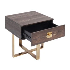 Nachtkastje Hout Met Messing -BePureHome Verkoop kare design osaka nachtkastje hout met messing 83875 005 2