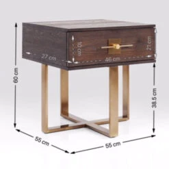 Nachtkastje Hout Met Messing -BePureHome Verkoop kare design osaka nachtkastje hout met messing 83875 006 2