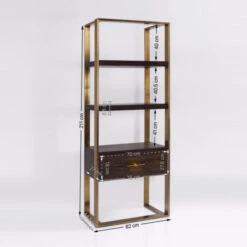 Open Wandkast Messing Met Hout 21 Open Wandkast Messing Met Hout -BePureHome Verkoop kare design osaka open wandkast messing met hout 83877 008