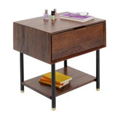 Nachtkastje Van Sheeshamhout -BePureHome Verkoop kare design ravello nachtkastje van sheeshamhout 03