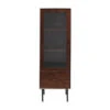 Smalle Vitrinekast Sheeshamhout -BePureHome Verkoop kare design ravello smalle vitrinekast sheeshamhout 01