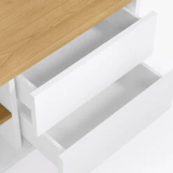 Tv-meubel Wit Eiken 200 Cm -BePureHome Verkoop kave home abilen wit tv meubel met eiken 200 cm 05