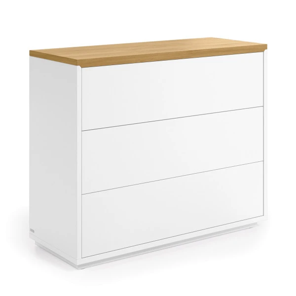 Witte Ladekast Met Eiken Blad 2 Witte Ladekast Met Eiken Blad - Afbeelding 2