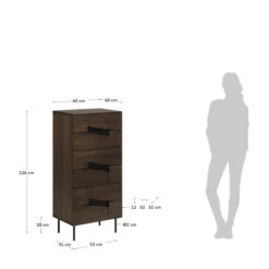 Smalle Ladekast Walnoot -BePureHome Verkoop kave home cutt smalle ladekast walnoot 09