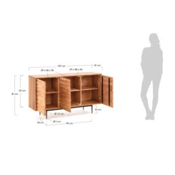 Design Dressoir Massief Hout -BePureHome Verkoop kave home delsie dressoir van licht hout 10