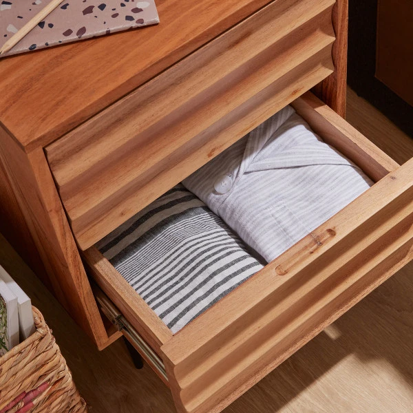 Nachtkastje Van Licht Hout 5 Nachtkastje Van Licht Hout - Afbeelding 5