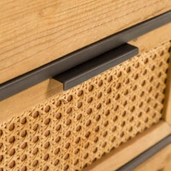 Rotan Webbing Dressoir Zwart Staal -BePureHome Verkoop kave home kyoko metalen dressoir met webbing 10