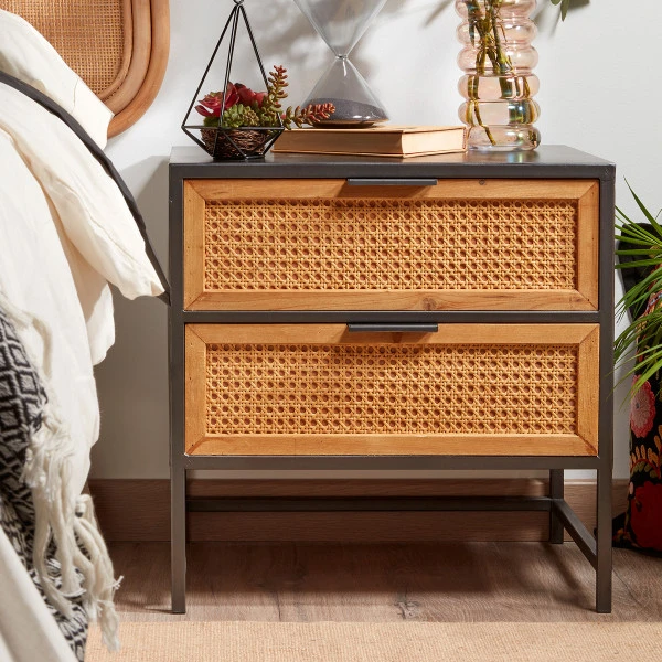 Zwart Nachtkastje Met Webbing 9 Zwart Nachtkastje Met Webbing - Afbeelding 9