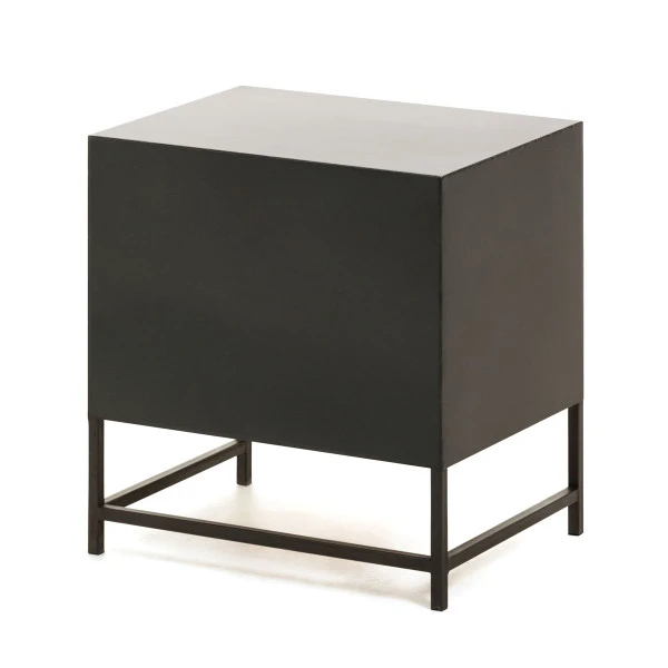 Zwart Nachtkastje Met Webbing 5 Zwart Nachtkastje Met Webbing - Afbeelding 5