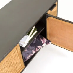 Zwart Tv-meubel Met Webbing -BePureHome Verkoop kave home kyoko zwart tv meubel met webbing 07