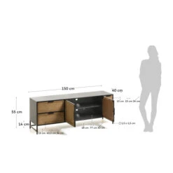 Zwart Tv-meubel Met Webbing -BePureHome Verkoop kave home kyoko zwart tv meubel met webbing 12