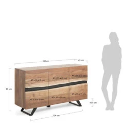 Dressoir Boomstam Acacia -BePureHome Verkoop kave home laforma cc0470m43 uxia houten dressoir met boomstam 08