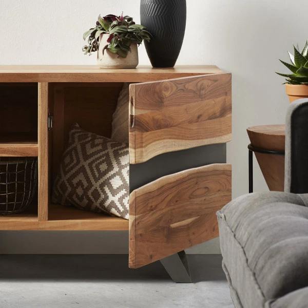 Boomstam Tv-meubel Met Deuren - Afbeelding 7