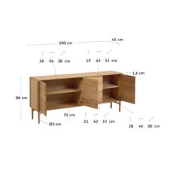 Retro Dressoir Eiken -BePureHome Verkoop kave home lenon retro dressoir eiken 12