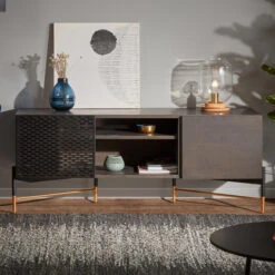 Tv-meubel Zwart Met Goud