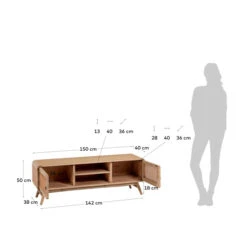 Rotan Tv-meubel Hout -BePureHome Verkoop kave home nalu houten tv meubel met webbing 11