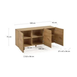 Boomstam Dressoir Eiken -BePureHome Verkoop kave home rasha eiken boomstam dressoir 07