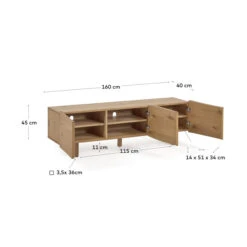 Eiken Boomstam Tv-meubel -BePureHome Verkoop kave home rasha eiken boomstam tv meubel 160 cm 06 1