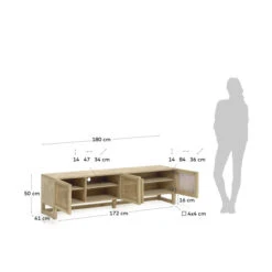 Tv-meubel Rotan Webbing -BePureHome Verkoop kave home rexit rotan webbing tv meubel 13