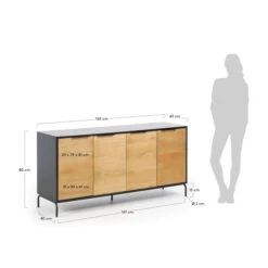 Dressoir Zwart Met Eiken 9 Dressoir Zwart Met Eiken -BePureHome Verkoop kave home savoi dressoir zwart met eiken 05