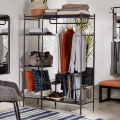 Open Stalen Kledingkast 12 Open Stalen Kledingkast -BePureHome Verkoop kave home storn diana open stalen kledingkast 02 1