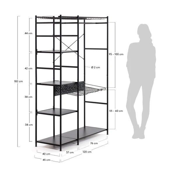 Open Stalen Kledingkast 7 Open Stalen Kledingkast - Afbeelding 7