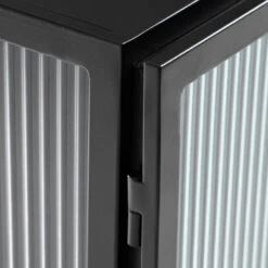 Zwart Dressoir Met Ribbelglas -BePureHome Verkoop kave home trixie zwart dressoir met ribbelglas 11