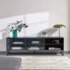 Zwart Tv-meubel Met Ribbelglas 19 Zwart Tv-meubel Met Ribbelglas -BePureHome Verkoop kave home trixie zwart tv meubel met ribbelglas 03 1