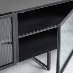 Zwart Tv-meubel Met Ribbelglas 17 Zwart Tv-meubel Met Ribbelglas -BePureHome Verkoop kave home trixie zwart tv meubel met ribbelglas 08