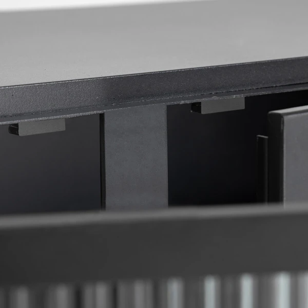 Zwart Tv-meubel Met Ribbelglas 9 Zwart Tv-meubel Met Ribbelglas - Afbeelding 9