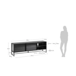 Zwart Tv-meubel Met Ribbelglas 19 Zwart Tv-meubel Met Ribbelglas -BePureHome Verkoop kave home trixie zwart tv meubel met ribbelglas 12 1