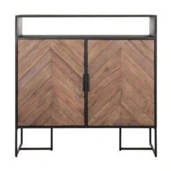 Smal Dressoir Zwart Visgraat