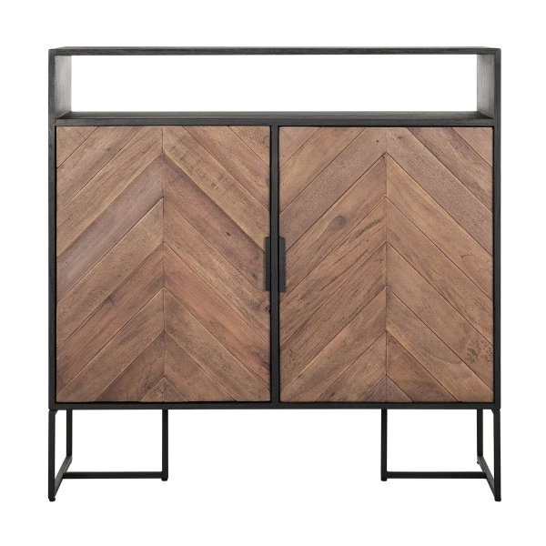 Smal Dressoir Zwart Visgraat