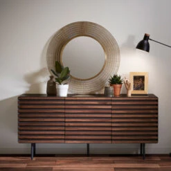 Dressoir Walnoot Mat Grijs -BePureHome Verkoop laforma mahon houten dressoir walnoot bruin 05