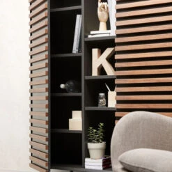 Mat Grijze Kast Met Hout -BePureHome Verkoop laforma mahon metalen kast met hout 05