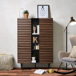 Mat Grijze Kast Met Hout -BePureHome Verkoop laforma mahon metalen kast met hout 06