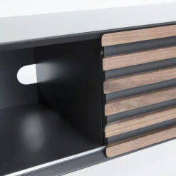 Tv-meubel Mat Grijs Met Walnoot -BePureHome Verkoop laforma mahon metalen tv meubel 04