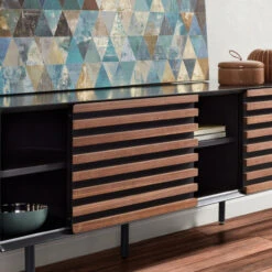 Mat Grijs Tv-meubel Met Walnoot -BePureHome Verkoop laforma mahon tv meubel walnoot bruin 06